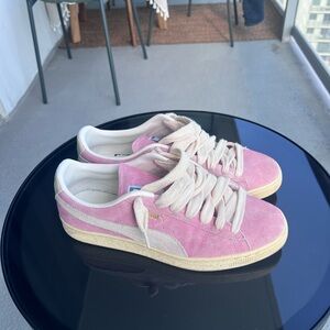 Puma Women's Pink Suede Sneakers